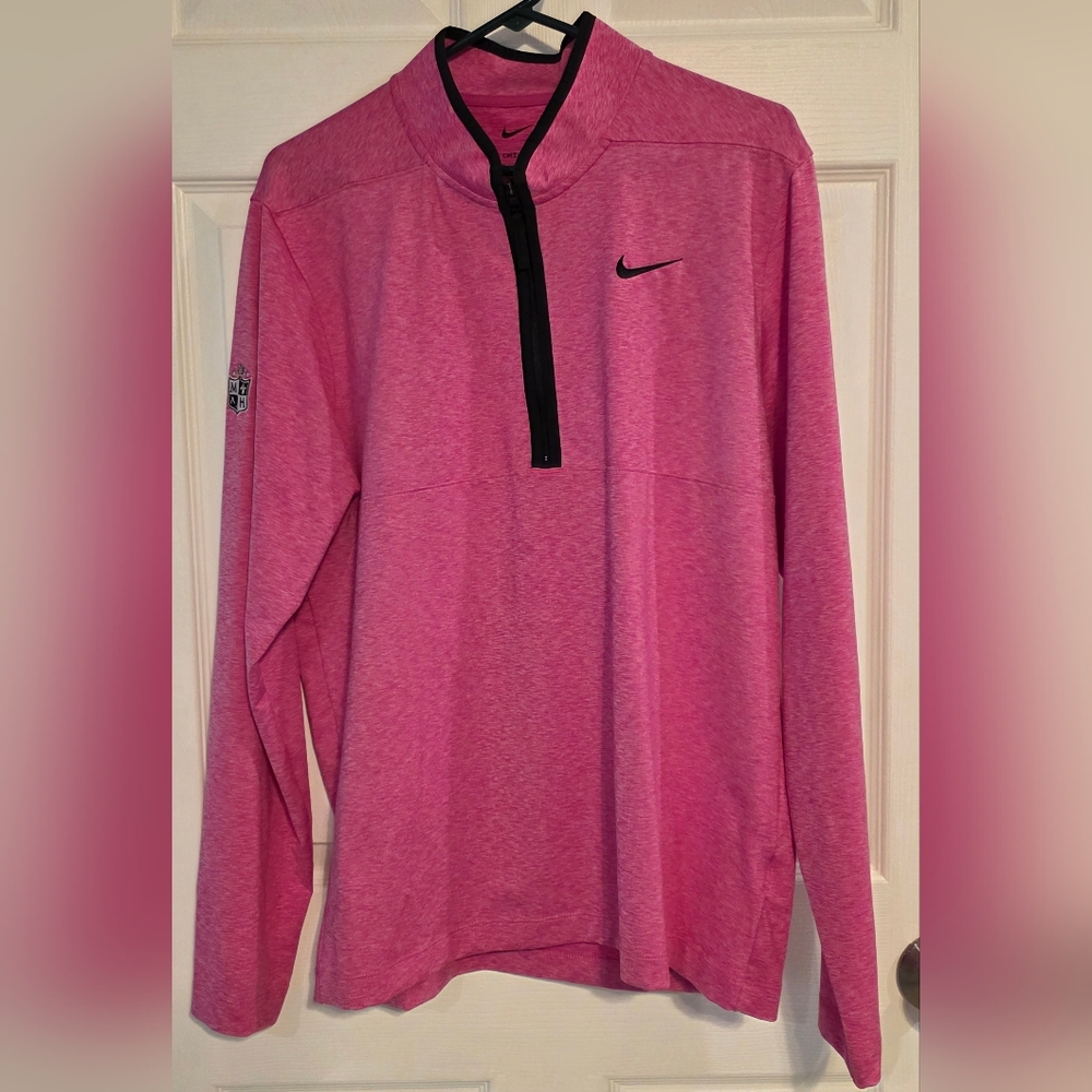 Nike Pink Long Sleeve 1/4 Zip Dri-fit Pullover